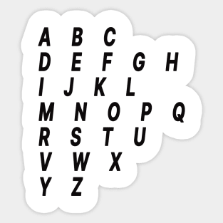 letters abc Sticker